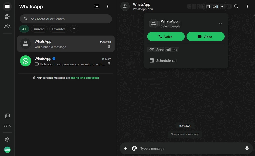 WhatsApp Web Voice and Video Calls