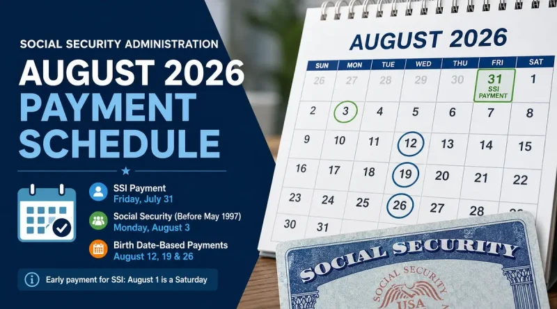 Social Security Administration Payment Update August 2026