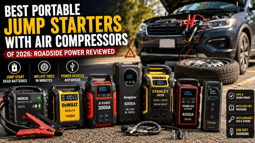 Best Portable Jump Starters with Air Compressors
